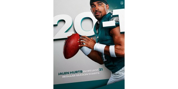 Jalen Hurts, Anführer der Philadelphia Eagles, sinnt auf Rache